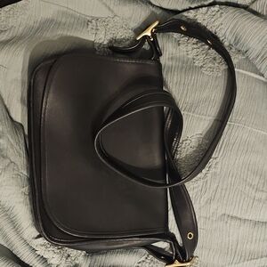 Coach Black Leather Shoulder Bag